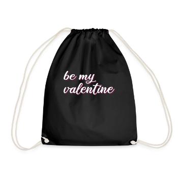 Valentinstag Spruch - Turnbeutel - Schwarz - Vorne