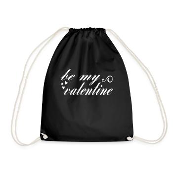 Valentinstag Spruch - Turnbeutel - Schwarz - Vorne