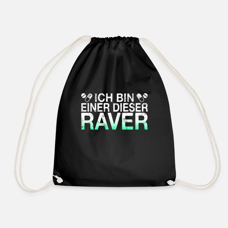 Raven Raver Spruch - Turnbeutel - Schwarz