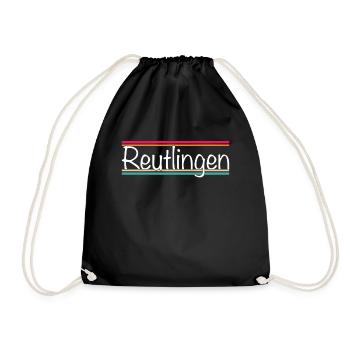 Reutlingen - Turnbeutel - Schwarz - Vorne