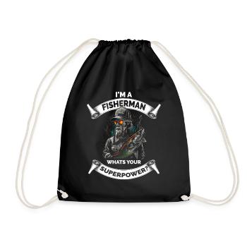 Je suis un pêcheur quel est votre super-pouvoir - Sac de sport léger - noir - Devant