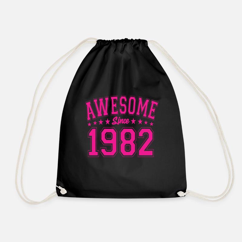 Awesome Since 1982 Geburtstag 1982 Vintage 1982 - Turnbeutel - Schwarz
