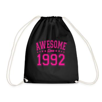 Awesome Since 1992 Geburtstag 1992 Vintage 1992 - Turnbeutel - Schwarz - Vorne