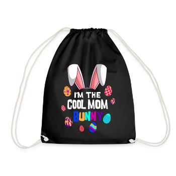 Je suis le lapin de Pâques cool maman maman Pâques - Sac de sport léger - noir - Devant