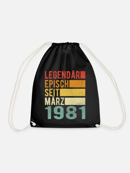 Legendär seit März 1981 - Turnbeutel - Schwarz