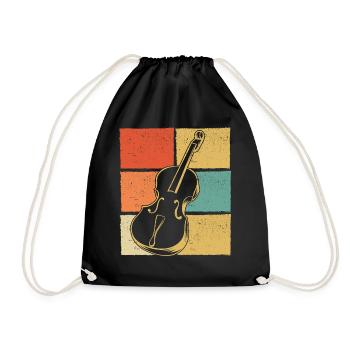 Cello Cellospieler Cellist - Turnbeutel - Schwarz - Vorne