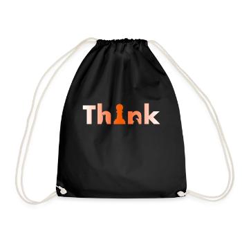 Chess Chess Player Tournament for Clever Minds - Drawstring Bag - black - Front