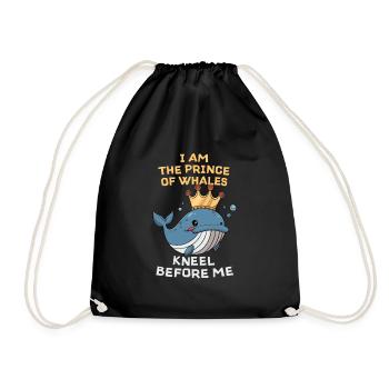 Whale Prince Design pour l’observation des baleines - Sac de sport léger - noir - Devant