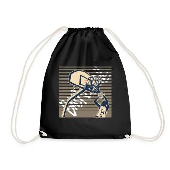 Basketball Basketballer - Turnbeutel - Schwarz - Vorne