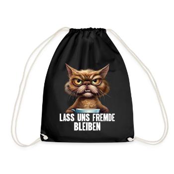 Lass Uns Fremde Bleiben - Turnbeutel - Schwarz - Vorne
