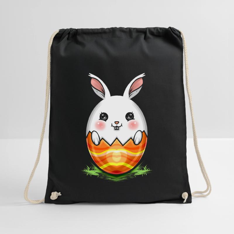 Painted Easter Rabbit Egg On Easter Turnbeutel