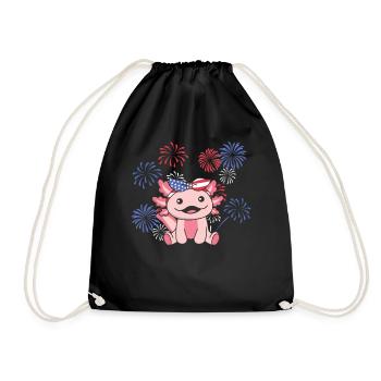4 juillet American Axolotl for Kids USA - Sac de sport léger - noir - Devant