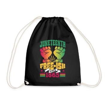 Juneteenth Free Ish depuis 1865 Afrika Black - Sac de sport léger - noir - Devant