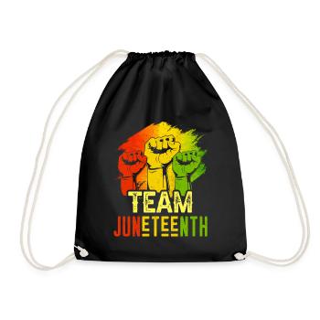 Équipe Juneteenth Black African American 1865 - Sac de sport léger - noir - Devant