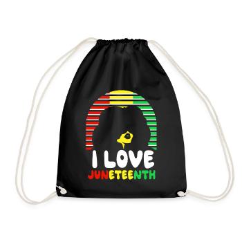Ich Liebe Den Juneteenth Black African American - Turnbeutel - Schwarz - Vorne