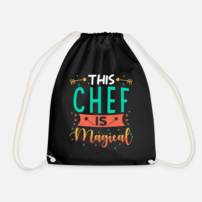 Chefin Geschenk - Turnbeutel - Schwarz