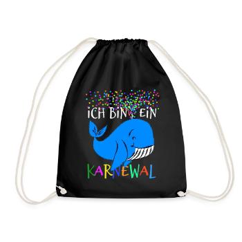 Ich bin ein Karnewal - Fastnacht - Karneval - Turnbeutel - Schwarz - Vorne