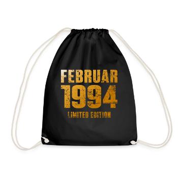 Legendär Seit Februar 1994 Geburtstag Geschenk - Turnbeutel - Schwarz - Vorne