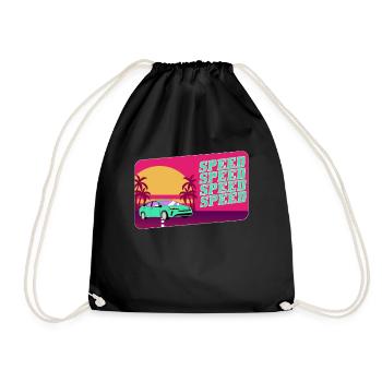 Car sports car lovers - Drawstring Bag - black - Front
