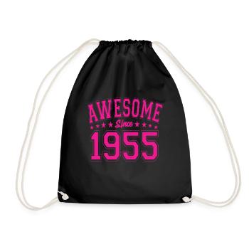 Génial depuis 1955 Anniversaire 1955 Millésime 1955 - Sac de sport léger - noir - Devant