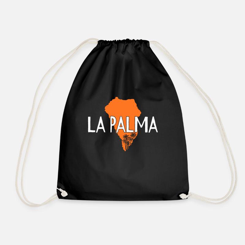 La palma - Drawstring Bag - black
