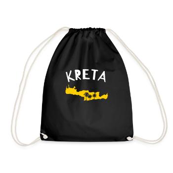 Kreta - Turnbeutel - Schwarz - Vorne