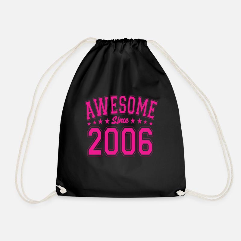 Awesome Since 2006 Geburtstag 2006 Vintage 2006 - Turnbeutel - Schwarz