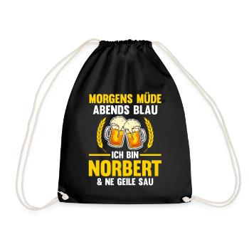 Norbert - Turnbeutel - Schwarz - Vorne