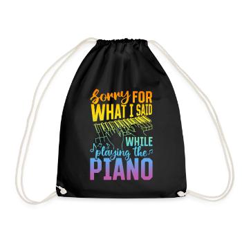 Désolé pour ce que j’ai dit en jouant de la touche du piano - Sac de sport léger - noir - Devant