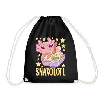 Anime Ramen Axolotl - Turnbeutel - Schwarz - Vorne