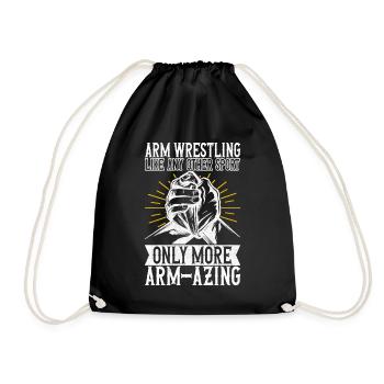 Arm wrestling arm wrestling - Drawstring Bag - black - Front