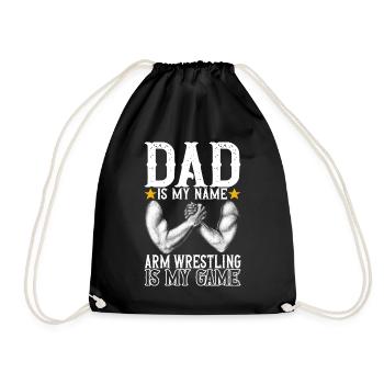 Arm wrestling arm wrestling - Drawstring Bag - black - Front