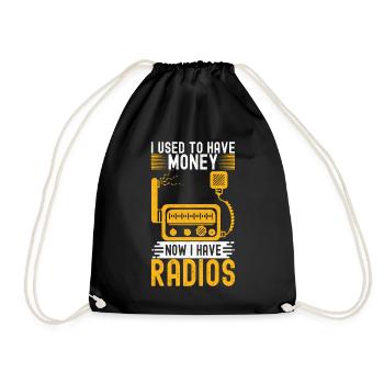 Ham Radio Ham Funker - Turnbeutel - Schwarz - Vorne