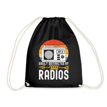 Ham Radio Ham Radio Operator - Drawstring Bag - black - Front