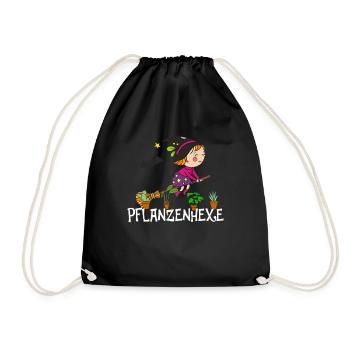 Pflanzenhexe Pflanzen Hexe Zauberei Hexen - Turnbeutel - Schwarz - Vorne