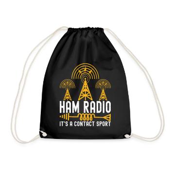 Ham Radio Ham Funker - Turnbeutel - Schwarz - Vorne