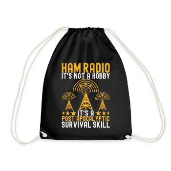 Ham Radio Ham Funker - Turnbeutel - Schwarz - Vorne