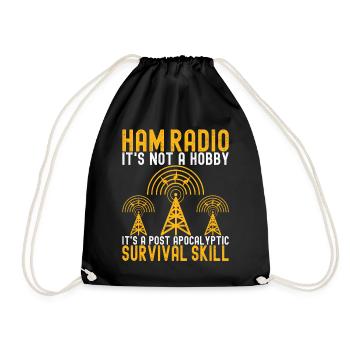 Ham Radio Ham Funker - Turnbeutel - Schwarz - Vorne