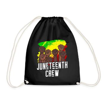 Juneteenth Team 1865 African American Black - Turnbeutel - Schwarz - Vorne