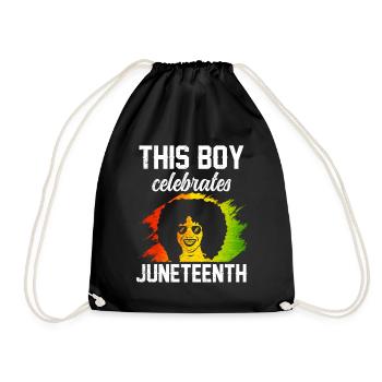 Ce garçon célèbre le Juneteenth Papa Black 1865 - Sac de sport léger - noir - Devant