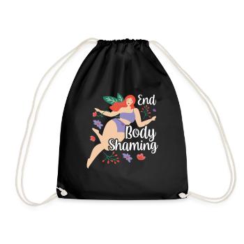 End Body Shaming Stop Bodyshaming Annoy - Drawstring Bag - black - Front