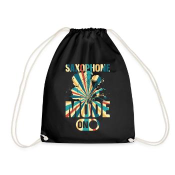 Saxophone Mode On - Saxophoniste Saxophone Musicien - Sac de sport léger - noir - Devant