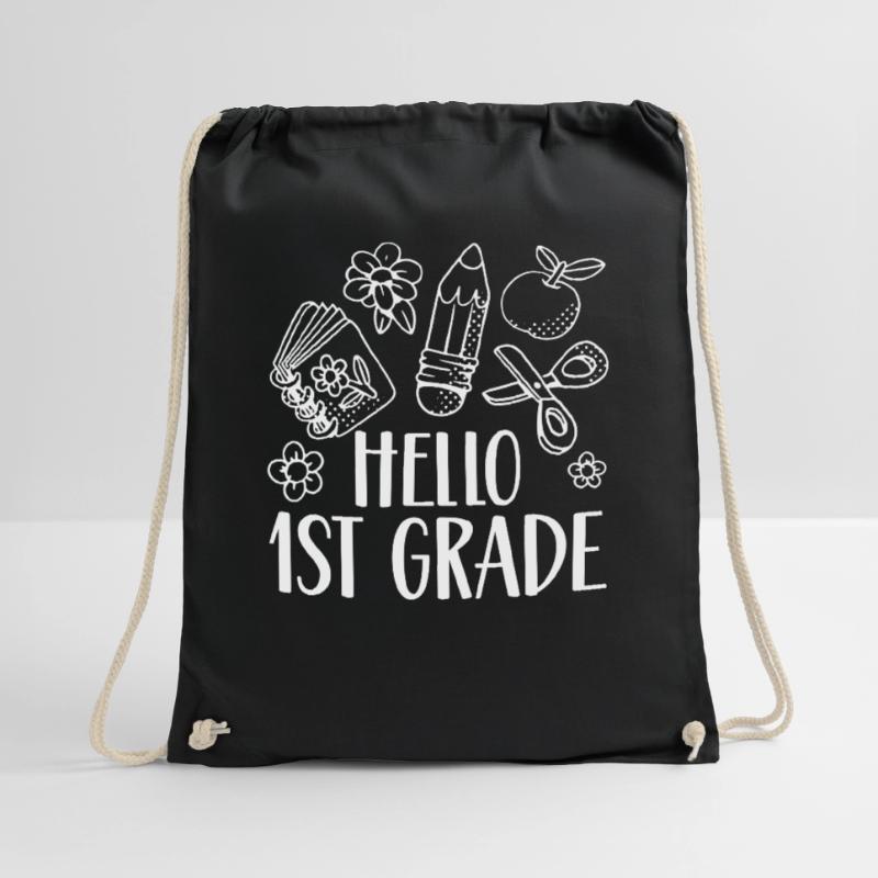 Hello 1 Class First Grader First Class Drawstring Bag