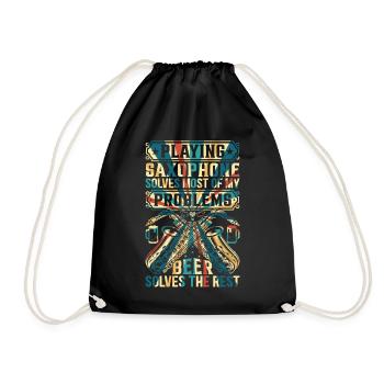 Jouer du saxophone résout la plupart de mes problèmes - Sax - Sac de sport léger - noir - Devant