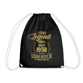 Living Legend since March 1958 - Drawstring Bag - black - Front