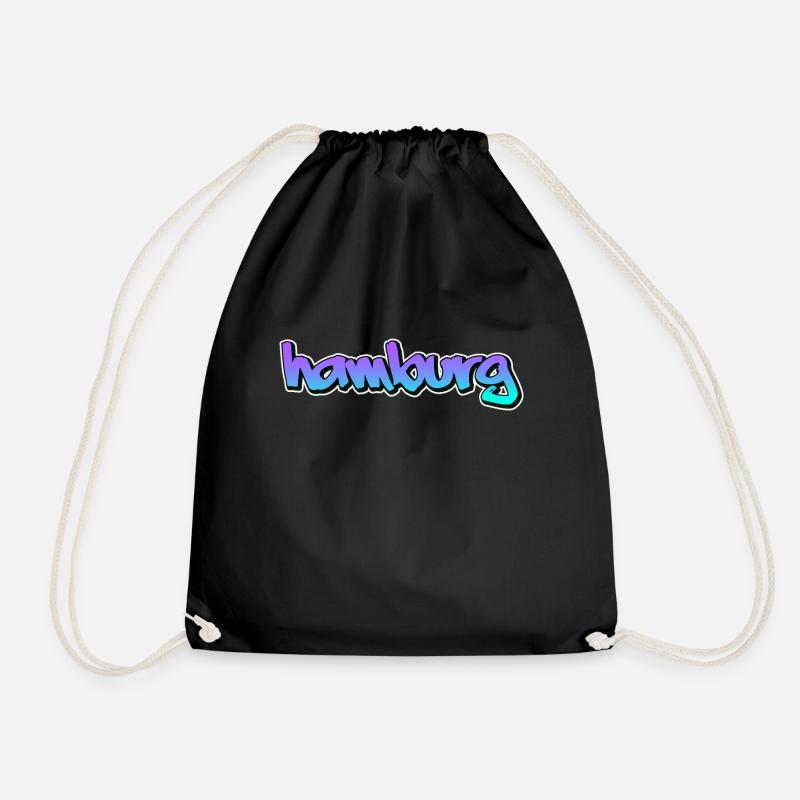 Hamburg - Drawstring Bag - black