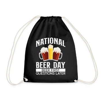 Beer Day Beer Day Beer lovers Beer drinkers - Drawstring Bag - black - Front