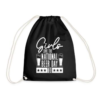 Bier Tag Tag des Bieres Bierliebhaber Biertrinker - Turnbeutel - Schwarz - Vorne