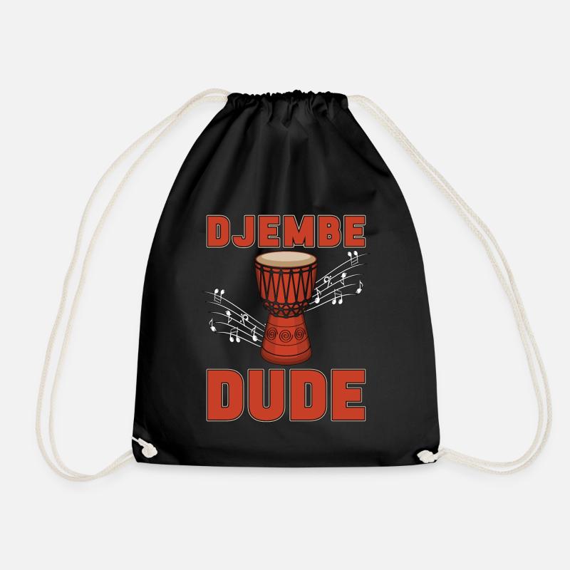 Djembe Dude Percussion Instrument Djembe Player - Turnbeutel - Schwarz