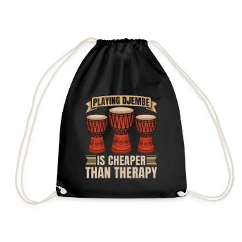 Djembe Playing Djembe Is Cheaper Drums Instrument - Drawstring Bag - black - Front